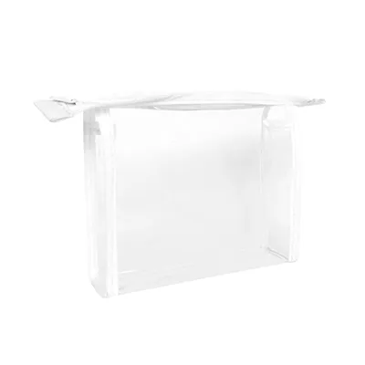 PVC Clear Cosmetic Bag - Small White